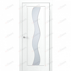 Дверь Вираж, крашеная остекленная (цвет: RAL 9010)