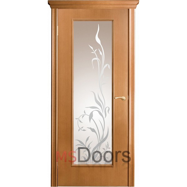 Межкомнатная дверь Турин, остекленная (цвет: анегри)