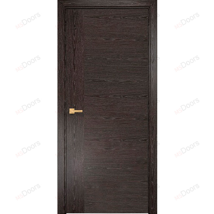 Гладкая дверь в шпоне с полосой (цвет: абрикос тангентальный)