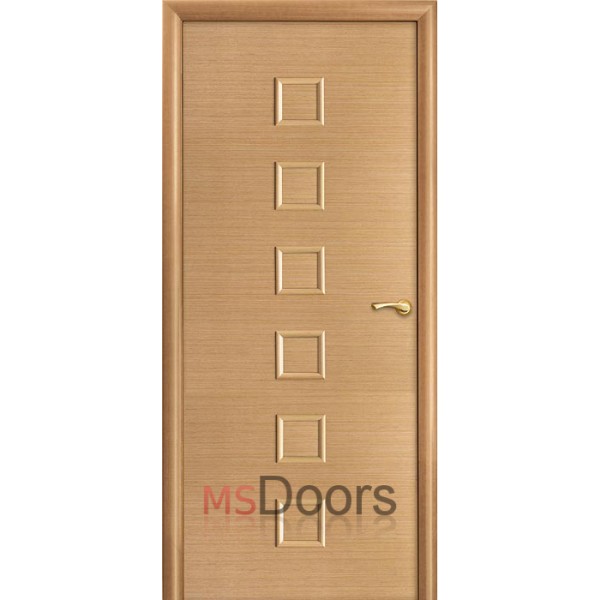 Межкомнатная дверь Вега, глухое полотно, с филенкой МДФ (цвет: анегри)