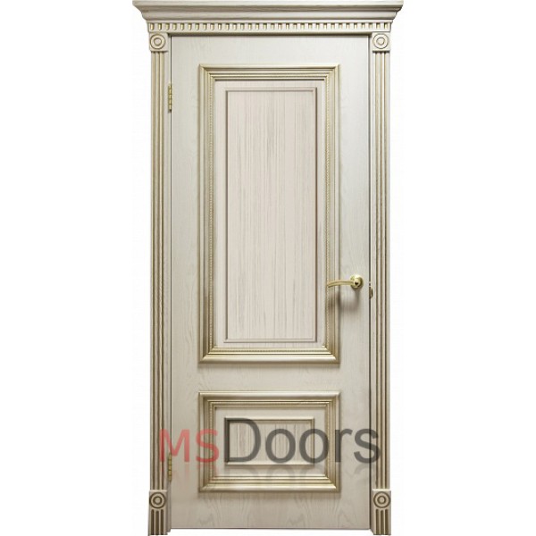 Межкомнатная дверь Мадрид, глухое полотно (цвет: золотая патина)