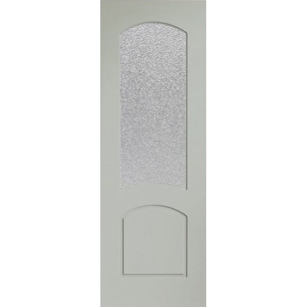 Офисная шпонированная крашенная дверь, Наполеон, остекленная (цвет: серый 7035)