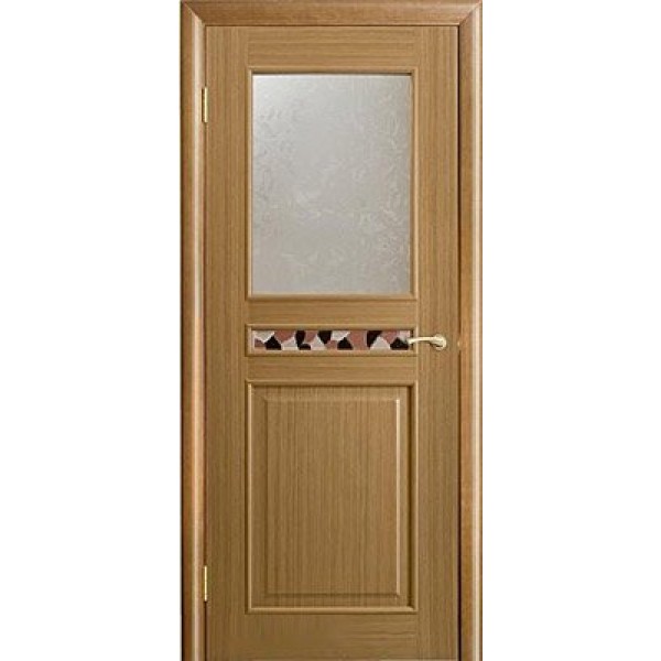 Межкомнатная дверь Ника с остеклением (цвет: светлый дуб)