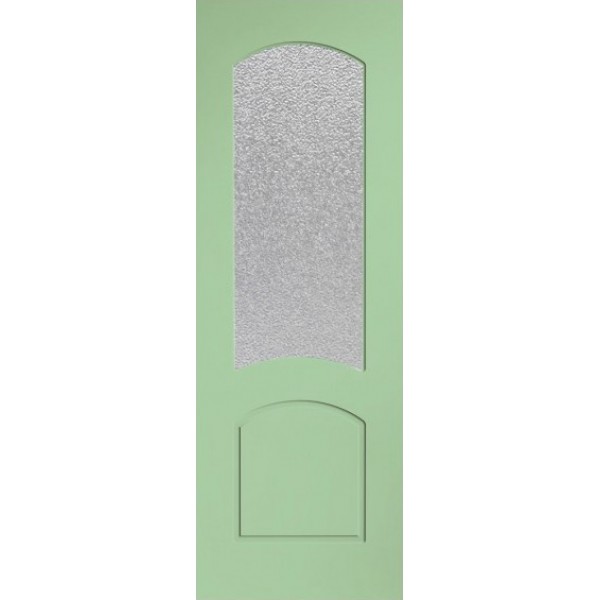 Офисная шпонированная крашенная дверь, Наполеон, остекленная (цвет: зеленый 6019)