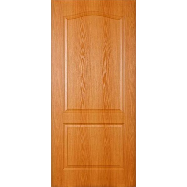 Строительная дверь, ламинированная, глухая (цвет: миланский орех)
