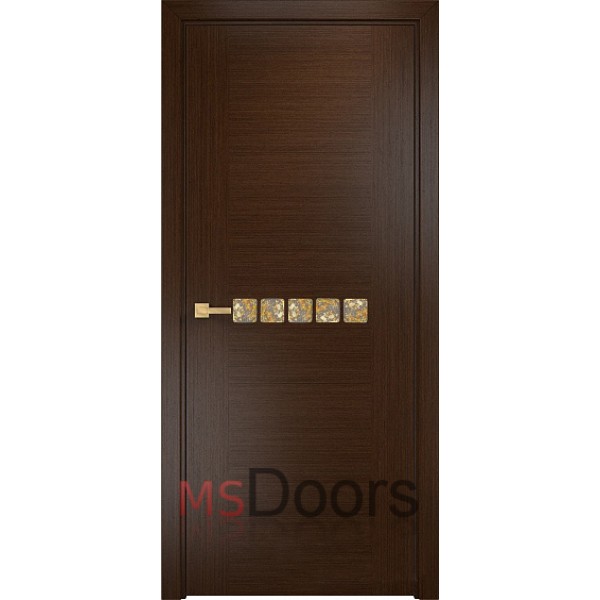 Межкомнатная дверь Акцент с декоративным остеклением (цвет: венге)