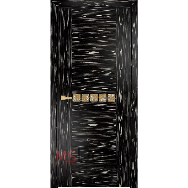 Межкомнатная дверь Акцент с декоративным остеклением (цвет: черный эбен)