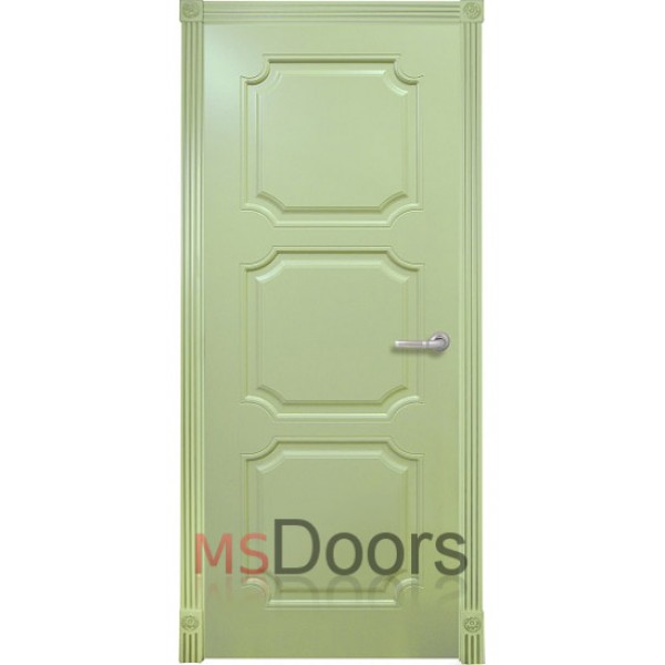 Межкомнатная дверь Валенсия фреза, глухая (цвет: эмаль, фисташковый)