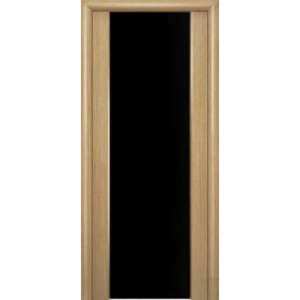 Межкомнатная дверь Престиж, с остеклением (стекло триплекс, черный, цвет: светлый дуб)