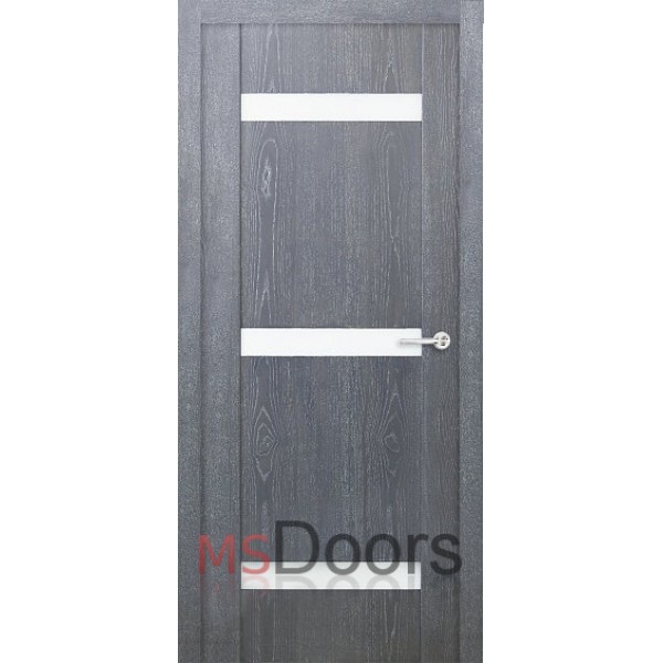 Межкомнатная дверь Парма 3, остекленная (цвет: дуб седой)