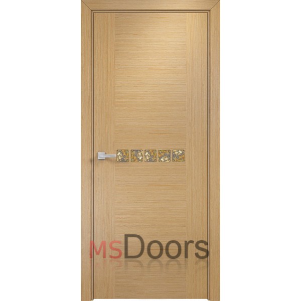 Межкомнатная дверь Акцент с декоративным остеклением (цвет: дуб)