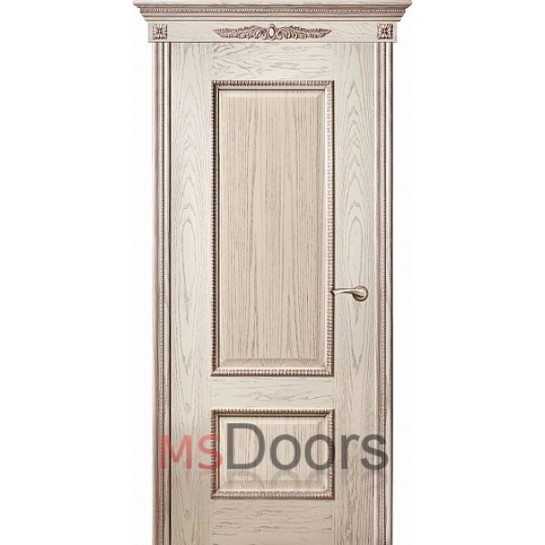 Межкомнатная дверь Марсель с декором, глухая (цвет: патина)