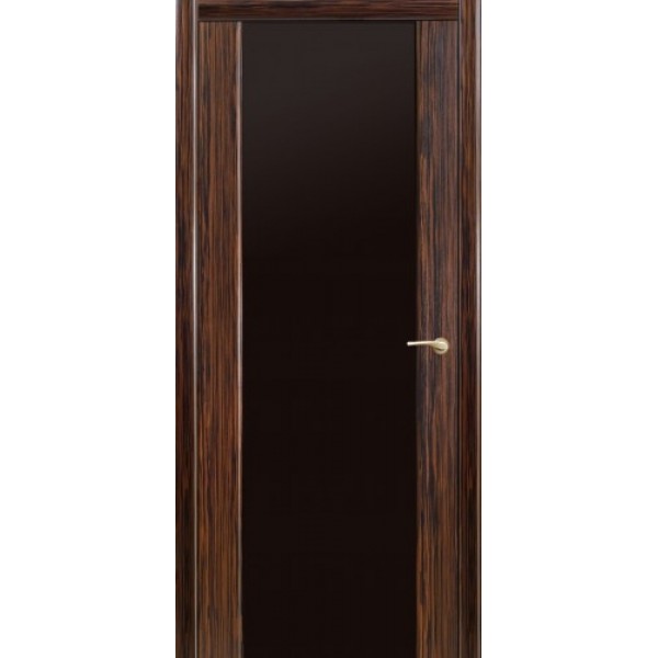Межкомнатная дверь Престиж, с остеклением (стекло триплекс, черное, цвет: эбеновое дерево)