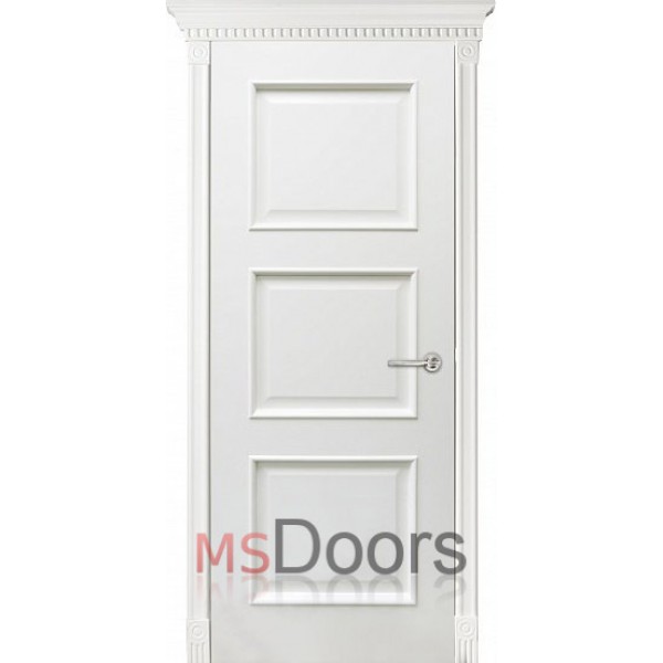 Межкомнатная дверь Милан, глухая (цвет: белая эмаль)