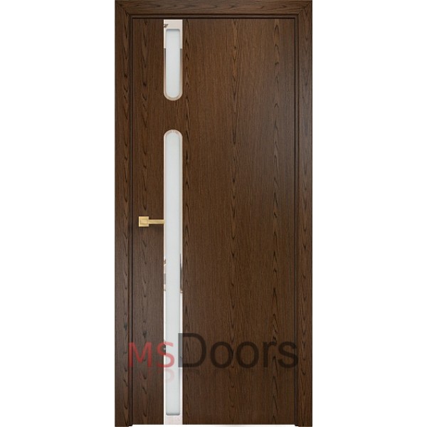Межкомнатная дверь Рондо, с остеклением (цвет: тангентальный орех)