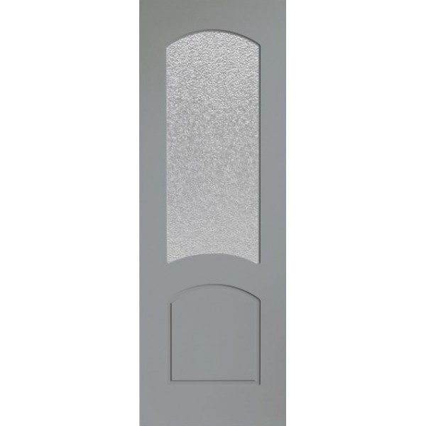 Офисная шпонированная крашенная дверь, Наполеон, остекленная (цвет: серый 7040)