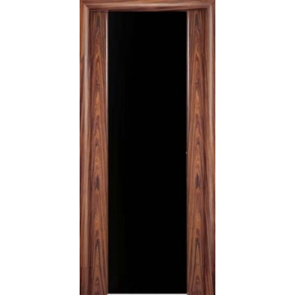Межкомнатная дверь Престиж, с остеклением (стекло триплекс, черный, цвет: бразильский палисандр)
