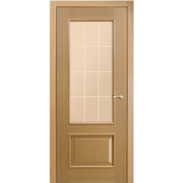 Межкомнатная дверь Марсель, остекленная (цвет: светлый дуб)