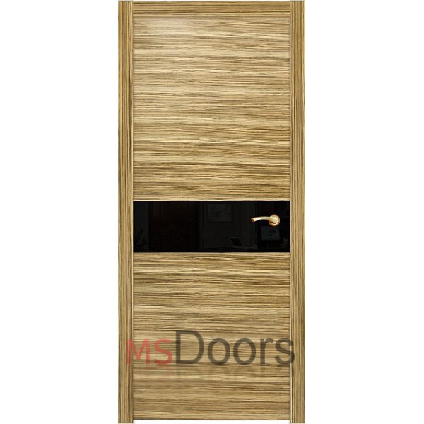 Межкомнатная дверь Соло, остекленная (цвет: зебрано)