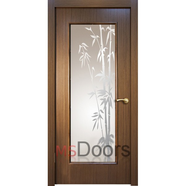 Межкомнатная дверь Турин, остекленная (цвет: орех)