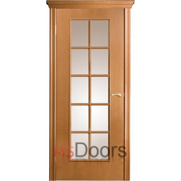 Межкомнатная дверь Турин, остекленная (цвет: анегри)