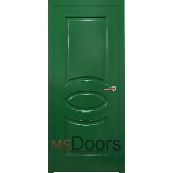 Межкомнатная дверь Эллипс с фрезой, глухое полотно (цвет: эмаль по RAL)