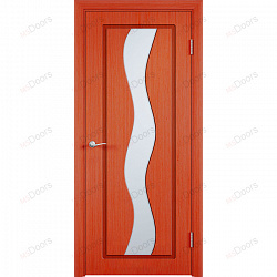 Дверь офисная в шпоне Вираж (цвет: вишня)