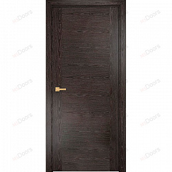 Гладкая дверь в шпоне с 2 полосами (цвет: абрикос тангентальный)