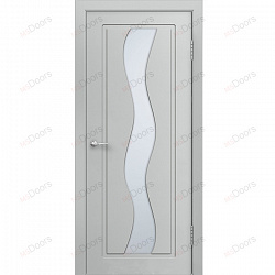 Дверь Вираж, крашеная остекленная (цвет: RAL 7035)