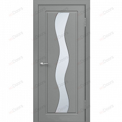 Дверь Вираж, крашеная остекленная (цвет: RAL 7040)