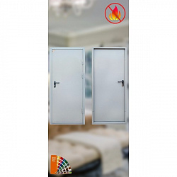 Противопожарная глухая металлическая дверь EI-60, 2100x1000 мм