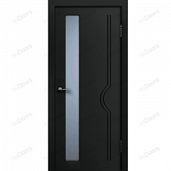 Дверь Молния, крашеная остекленная (цвет: RAL 9017)