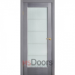 Межкомнатная дверь Техно с остеклением (цвет: серый дуб)