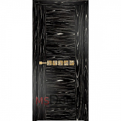 Межкомнатная дверь Акцент с декоративным остеклением (цвет: черный эбен)