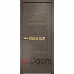 Межкомнатная дверь Акцент с декоративным остеклением (цвет: дуб античный)