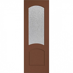 Офисная шпонированная крашенная дверь, Наполеон, остекленная (цвет: коричневый 8002)