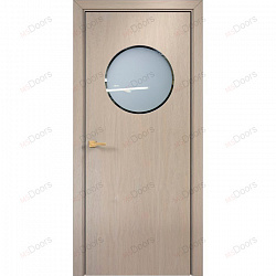 Гладкая дверь в шпоне с люком (цвет: мокко)