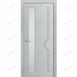 Дверь Молния, крашеная остекленная (цвет: RAL 7035)