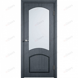 Дверь офисная в шпоне Наполеон (цвет: серебристый дуб)