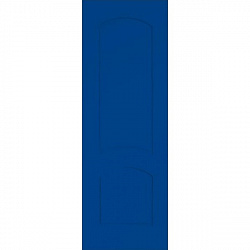 Офисная шпонированная крашенная дверь, Наполеон, глухая (цвет: синий 5005)