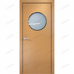 Гладкая дверь в шпоне с люком (цвет: анегри)