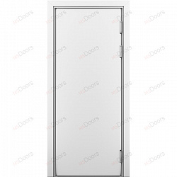 Маятниковая пластиковая дверь без ручки (цвет: белый)