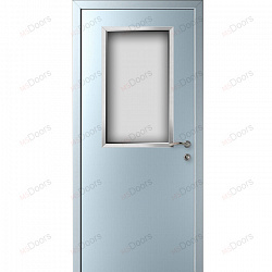 Пластиковая дверь Kapelli Classic со стеклом (цвет: титан)