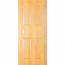 Строительная дверь, ламинированная, глухая (цвет: дуб)
